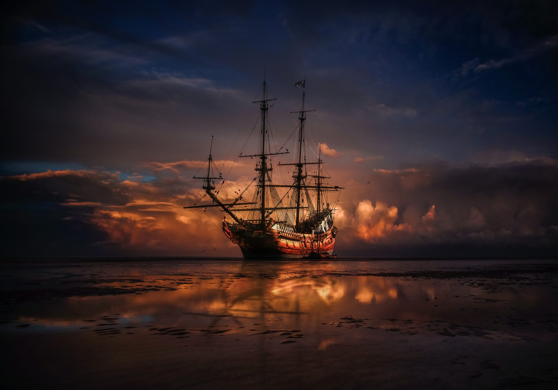 A picture of a Pirate ship.